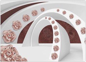 Tablou - Arcade 3D cu flori (70x50 cm)