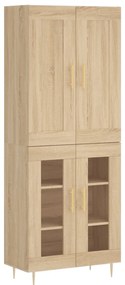 3199612 vidaXL Dulap înalt, stejar sonoma, 69,5x34x180 cm, lemn compozit