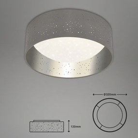Plafonieră LED Briloner 3482014 STARRY LED/12W/230V gri/argintiu