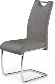 Scaun bucatarie K349, gri/crom, stofa clasica/metal, 42X60X97 CM
