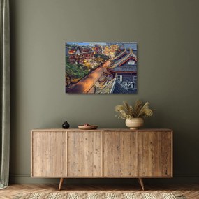 Tablou pe sticlă - Qintai Road, Chengdu, China (70x50 cm)