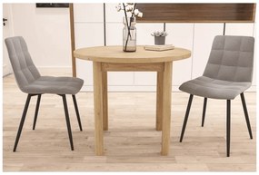 Masa de dining rotunda ADAM 80x80 cm, decor stejar Cremona Torro