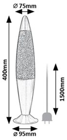 Lampă LED cu lavă Rabalux 76113 GLITTER 2 LED/25W/230V
