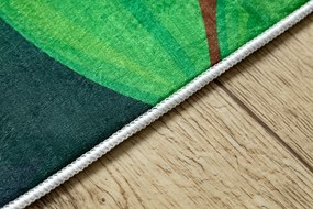 BAMBINO 2705 covor lavabil Animale, Africa pentru copii anti-alunecare - verde / maro