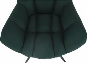 Scaun de design, ţesătură verde, KOMODO