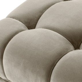 Taburete elegant design LUX Sienna, catifea greige 113199 HZ