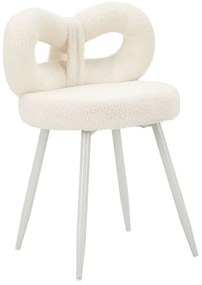 Mauro Ferretti Scaun Mini Ilary Alb, Diametru 40 X Înălțime 67 Cm, (Înălțime Șezut 46 Cm) | Aosom Romania