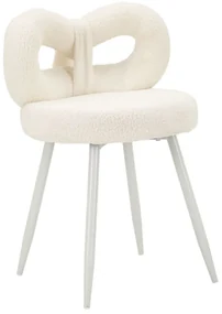Mauro Ferretti Scaun Mini Ilary Alb, Diametru 40 X Înălțime 67 Cm, (Înălțime Șezut 46 Cm) | Aosom Romania