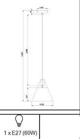 Pendul design modern Bicones alb 22