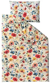 Lenjerie de pat din bumbac FLOREEN crem Dimensiune lenjerie de pat: 2 buc 70 x 90 cm | 200 x 220 cm