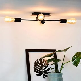 Lucide 21118/04/30 - Lustră aplicată LESTER 4xE27/40W/230V neagră