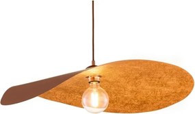 Lustră suspendată pe cablu LEAF 1xE27/15W/230V maro/cupru