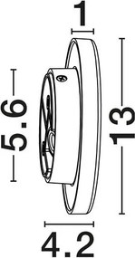 Aplica lumina ambientala pentru fatade IP65 ELLUX alb 13cm