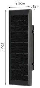 Brilagi - Aplică solară de perete SUN, LED 2,5W, 230V, 30 cm, 2000 mAh, IP44