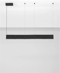 Lustra suspendata LED aluminiu negru FLUSSO