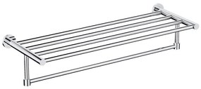 Suport de perete pentru prosoape cu raft OMNIRES MP60920CR MODERN PROJECT crom lucios
