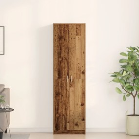 vidaXL Dulap cu raft cu ușă Lemn vechi 55 x 25 x 189 cm Lemn compozit