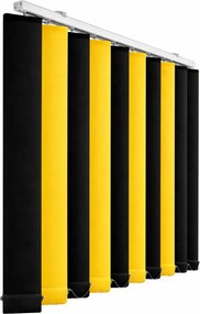 Jaluzele verticale blackout 2 culori negru / galben – Stella 8130 / 8270
