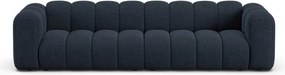 Canapea albastru-închis cu tapițerie din chenille 290 cm Lupine – Micadoni