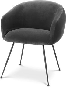 Scaun design LUX Elbury, catifea Savona dark grey