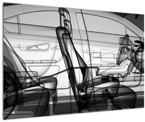 Tablou - 3D model mașina (90x60 cm)