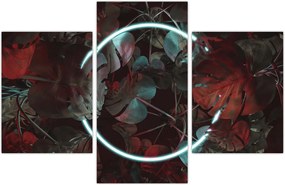 Tablou - Cerc de neon între palmieri (90x60 cm)