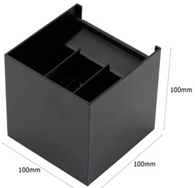 Aplică LED de exterior 2xLED/3W/230V IP54 neagră