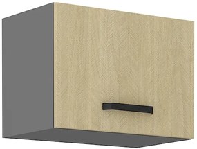Dulap superior de bucătărie Scarmi 50 GU-36 1F (Antracit + Herringbone scandi). 1049755