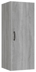 Dulap perete suspendat gri sonoma 34,5x34x90 cm lemn compozit 1, sonoma gri