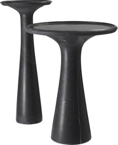 Masuta auxiliara design LUX din marmura neagra Pompano high