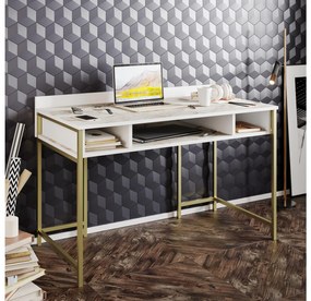 Masă PC Trude (auriu + Alb) . 1102618