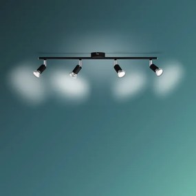 Spot LIMBALI 4xGU10/50W/230V negru Philips