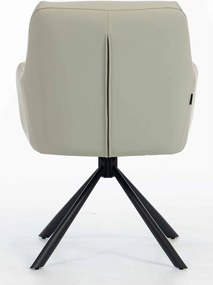 HR840 BAZĂ STEA Scaun Culoarea Inului Piele Ecologica Premium Soft cu Bază Neagră