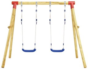 Set de leagane, 230x130x166 cm, lemn de pin