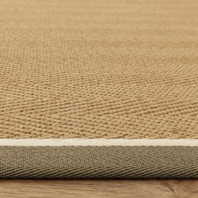 Covor kaki/în culoare naturală reversibil, țesut manual din iută 120x170 cm Bordo Herringbone Khaki – Asiatic Carpets