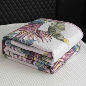 Cuvertura de pat TROPIC alb / roz Dimensiune: 220 x 240 cm