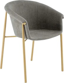 Scaun K489, gri/stejar, stofa clasica/metal, 59x56x80 cm
