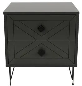 Noptieră LUNA 55x50 cm antracit/neagră