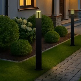 Lampă de exterior KUUSAMO 1xE27/20W/230V 74 cm IP54 graphite