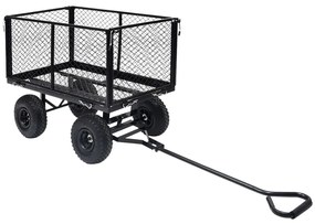 vidaXL Cărucior manual de grădină, negru, 350 kg