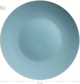 Mäser Set de veselă 24 piese ELISSA – turcoaz lucios