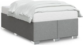 vidaXL Cadru de pat fără saltea, gri deschis, 120x200 cm, textil