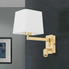 Orion WA 2-1469/1- Lampă LED de perete CARLTON 1xE27/40W/230V + LED/3W alb/auriu