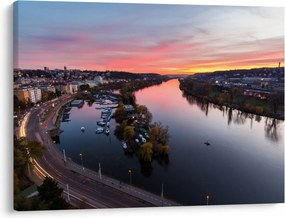 Tablou cu Praga nocturnă (70x50 cm)