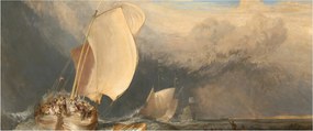 Tablou - William Turner, Fishing Boats with Hucksters Bargaining for Fish, reproducere (120x50 cm)