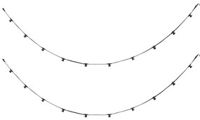 Ghirlandă luminoasă neagră interconectabilă cu priză 10m 20 lumini IP64 - Lubber
