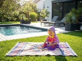 Poncho pentru copii ZANA SI FLUTURE violet Dimensiune: 60 x 120 cm