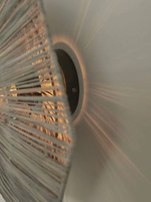Aplica de perete eco din rafie Panama octogon L, gri inchis