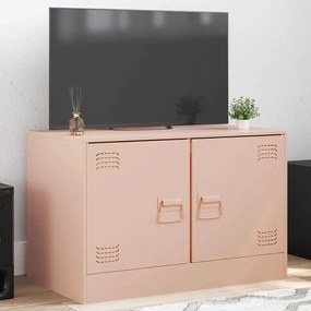 841633 vidaXL Comodă TV, roz, 67x39x44 cm, oțel