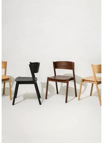 Scaun dining din stejar negru Oblique - Hübsch